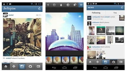Instagram за Android  позволява моментално споделяне на снимки в популярните социални мрежи 
