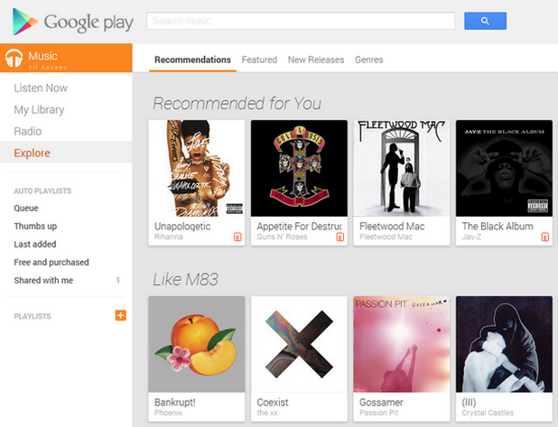 Google Play Music All Access се интегрира тясно в цялата екосистема на Google