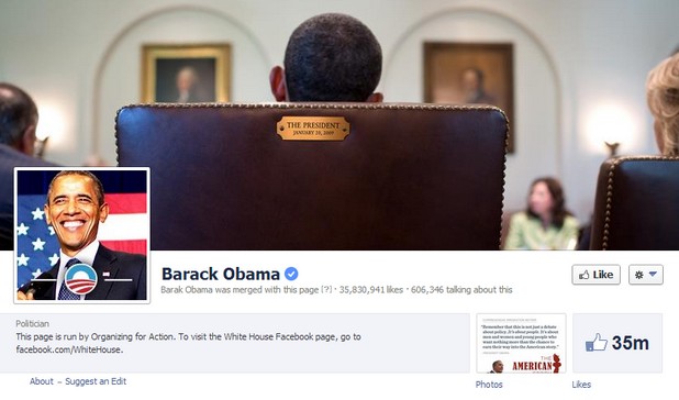 Истинският профил на президента на САЩ Барак Обама вече е верифициран от Facebook