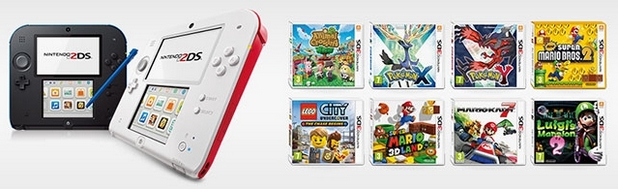 Nintendo 2DS ще се продава в два цветови варианта на корпуса 