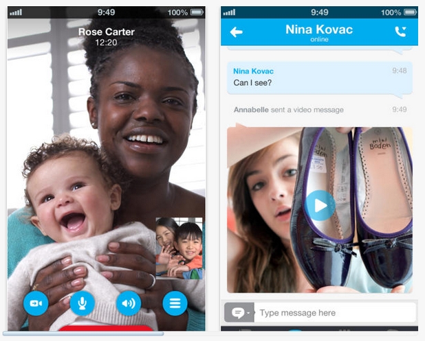 Skype 4.10 за iOS устройства поддържа HD видео разговори на актуалните модели iPhone iPad