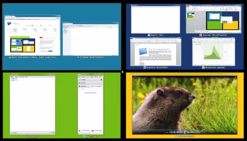 Dexpot поддържа до 20 виртуални десктопа под управление на Windows