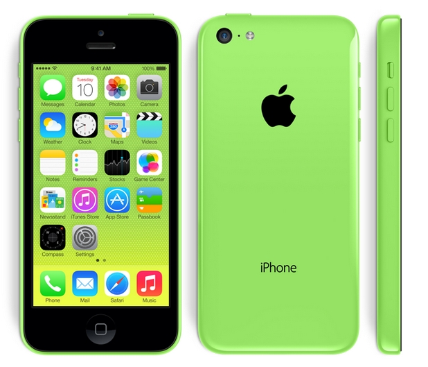 iPhone 5C идва във варианти с пет цвята – зелен, бял, син, червен и жълт