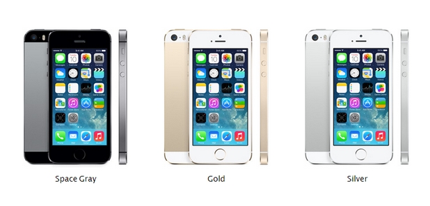 iPhone 5S се предлага в три цвята – сребро, злато и космическо сиво