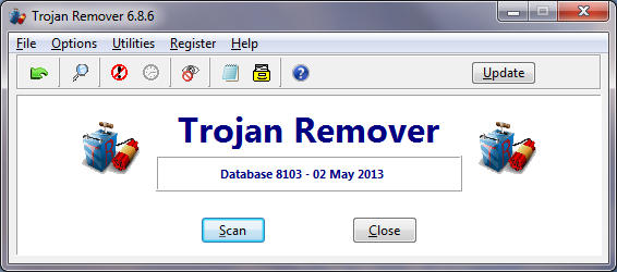Приложението Trojan Remover открива и унищожава троянци, червеи, адуер и спайуер