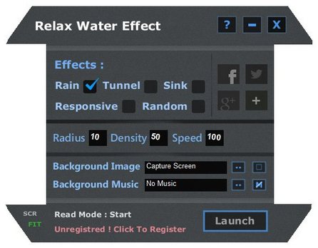 Relax Water Effect осигурява водни ефекти на работния десктоп 