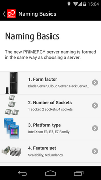 Мобилно приложение помага на клиентите на Fujitsu да разберат новата структура на именуване на сървърите Primergy