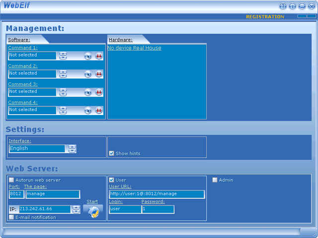 WebElf позволява отдалечено свързване към компютър и изпълнение на макроси за специфични програми и операции
