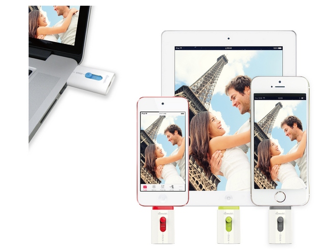 Флашката Gmobi iStick се свързва към мобилни джаджи от рода на iPhone и iPad през Lightning порт, както и към компютри през USB