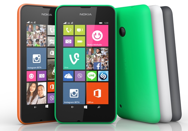 Lumia 530 е оборудван с 4-инчов екран, 4-ядрен процесор Snapdragon и камера 5MP