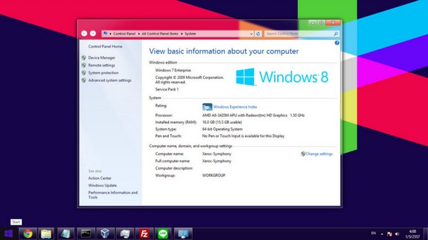 Windows 8 Transformation Pack на компанията Windows X включва подбран набор от приложения, които симулират интерфейса на Windows 8