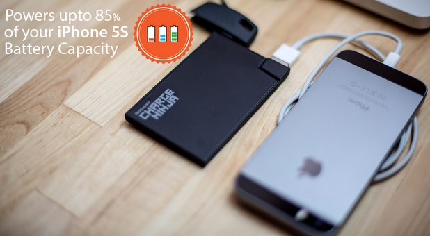 Charge Ninja има капацитет от 1500 мАч и осигурява до 85% от заряда на батерията за iPhone 5s