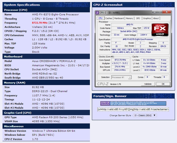 AMD FX-8370 подобри рекорда за овърклок, достигайки 8722,78 MHz