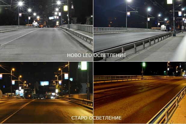 Мостът на Водната палата до панаира в Пловдив вече е двойно по-осветен (снимка: dasteri.bg)