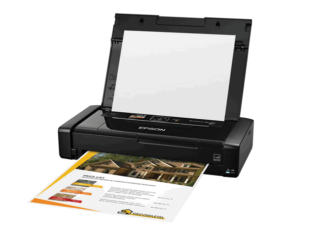 Epson WorkForce WF-100 е най-малкият и лек мобилен безжичен принтер с мастилено-струйна технология, твърди производителят