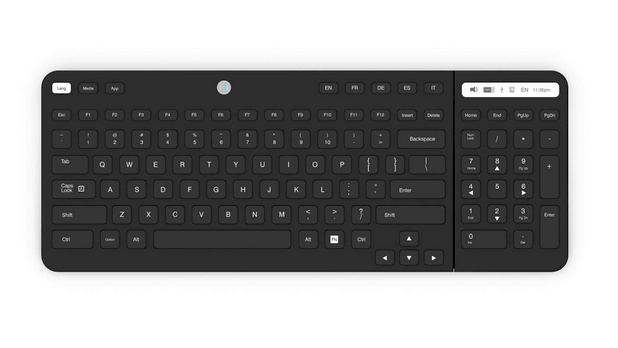 Във всеки бутон на Jaasta E Ink Keyboard е интегриран малък дисплей