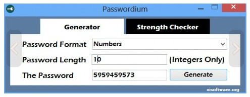 Passwordium създава силни пароли от букви, символи и цифри