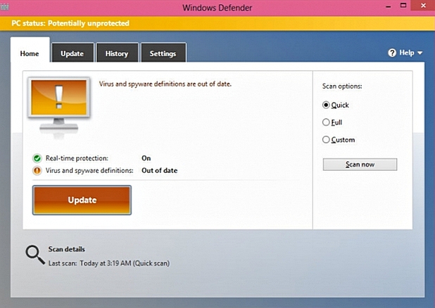 Безплатният Windows Defender предлага само базова защита от основните заплахи