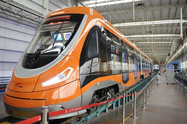 Първият в света трамвай с водородни клетки има капацитет от 380 пътници (снимка: Xinhua)