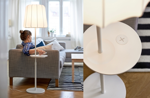 Новата колекция на IKEA превръща нощни шкафчета, бюра, стоящи и настолни лампи в места за зареждане