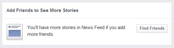 Facebook подканя потребителите да търсят нови приятели, ако искат да виждат повече истории