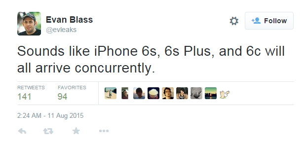 Според @evleaks, Apple ще представи скоро 4-инчова версия на iPhone 6