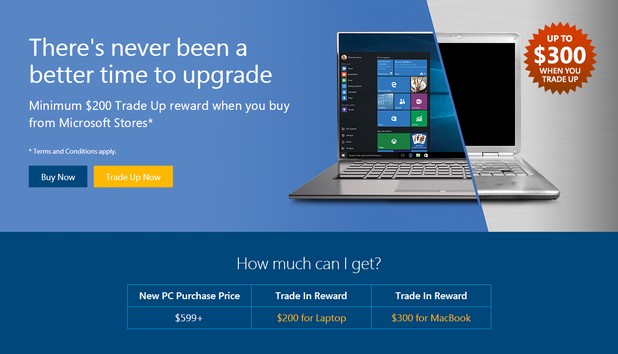 Програмата Easy Trade Up дава възможност на купувачите да заменят стария си лаптоп за нов