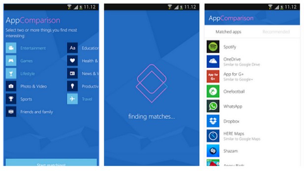 AppComparison информира потребителите на Android  кои от любимите им приложения са налични и за Windows 10 Mobile