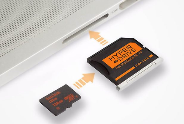 Устройството HyperDrive приема карти памет със всякакъв обем и поддържа скорост до 95 мегабайта в секунда