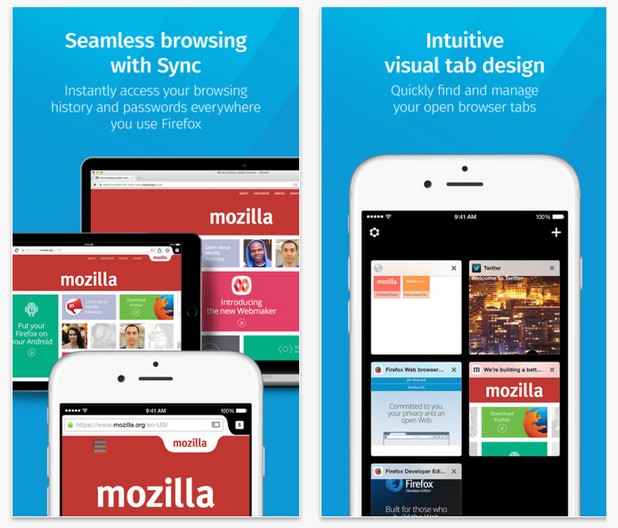 Firefox за iOS е оптимизиран и за iPhone, и за iPad 