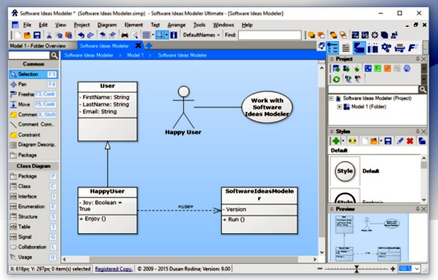 Software Ideas Modeler се явява полезен инструмент за изучаващите софтуерно инженерство