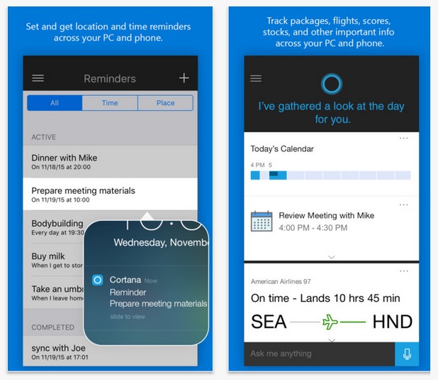 Гласовият помощник Cortana вече е достъпен за всички основни мобилни платформи