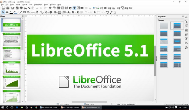 LibreOffice 5.1 идва с напълно реорганизиран интерфейс и редица подобрени характеристики