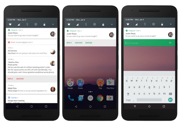 Android N ида с промени в известията, показвани на блокиращия екран, както и с поддръжка множество прозорци