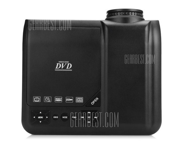 LCD проекторът EPL007 има вграден DVD плейър, размери 23,5x23,0x7,5 см и тежи 1,6 кг