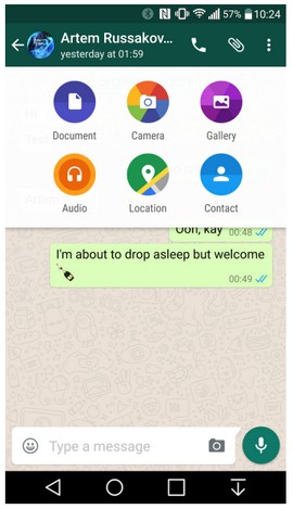 Обновен WhatsApp позволява на потребителите да обменят документи