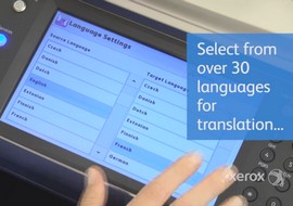 Преведният текст може да се отпечатва директно на принтер Xerox
