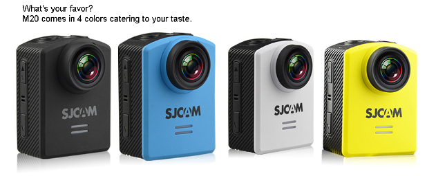 Компактната екшън камера SJCAM M20 е достъпна в различни цветови варианти