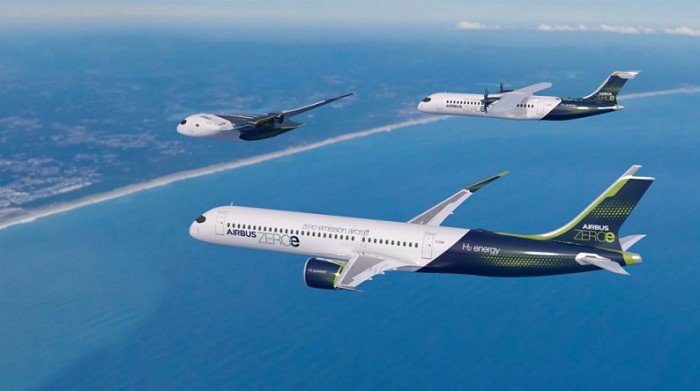 Airbus експериментира с различни концепции вкл ZEROе с водородно задвижване снимка