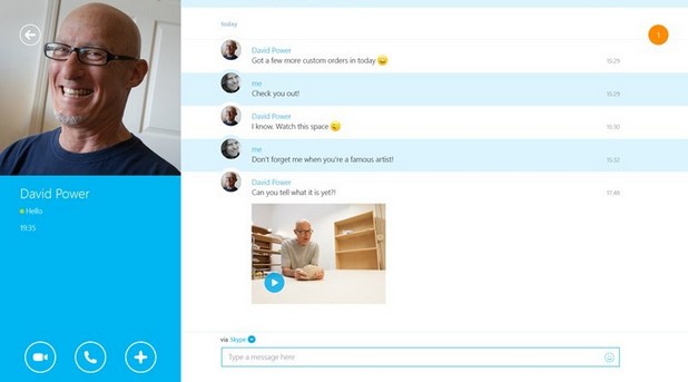 Skype позволява видео и аудио разговори безплатно, както и изпращане на видео съобщения до контактите