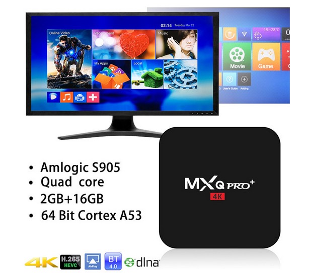 MXQ Pro+ TV Box се явява мултимедиен център за развлечение, който се свързва към HDMI порта на телевизора или монитора