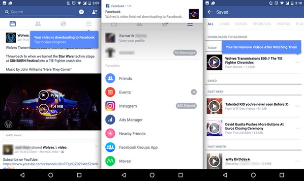 Избрани Android потребители на Facebook могат да гледат видео в офлайн режим
