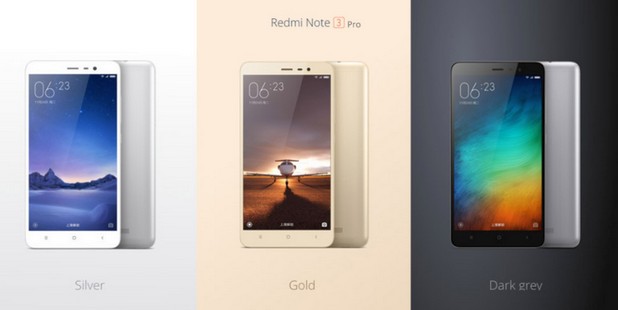 Фаблетът Xiaomi Redmi Note 3 Pro е достъпен в няколко цветови варианта