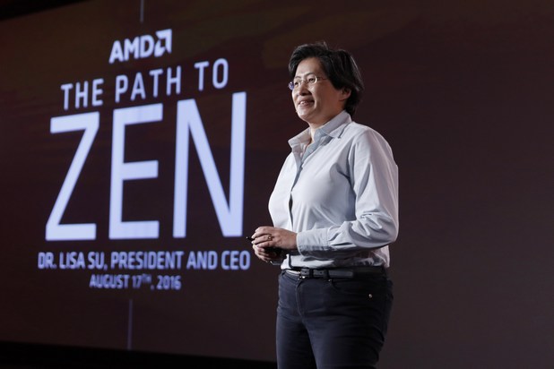 Главният изпълнителен директор на AMD д-р Лиса Су представи процесора Zen на специално събитие в Сан Франциско (снимка: Paul Sakuma, www.paulsakuma.com)