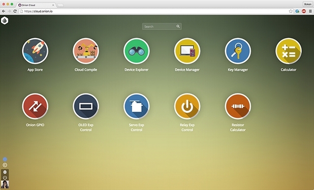 Omega2 предлага удобен графичен интерфейс за работа с приложения