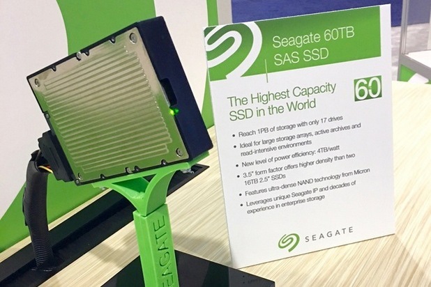 60-терабайтовият SSD на Segate e най-големият по капацитет полупроводников диск в индустрията