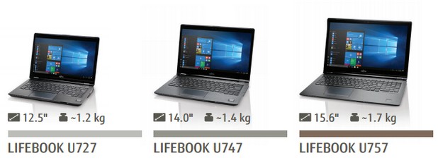 Новите лаптопи на Fujitsu идват с екрани от 12,5 до 15,6 инча