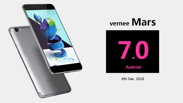 Потребителите на Vernee Mars ще получат обновлението Android 7.0 на 6 декември