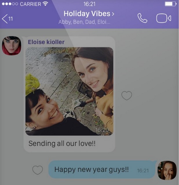 Функцията Instant Video позволява с едно докосване и задържане на бутона във Viber потребителите да запишат и изпратят в реално време кратко видео към техните приятели