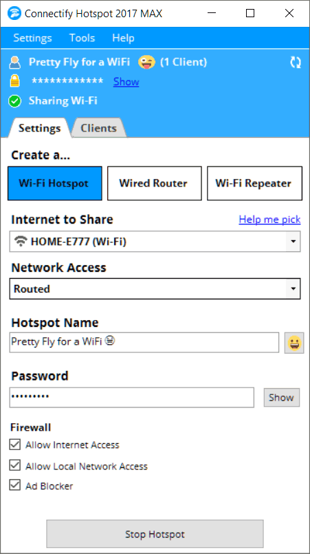 Connectify Hotspot конфигурира виртуален рутер за минута
Connectify Hotspot е лесен